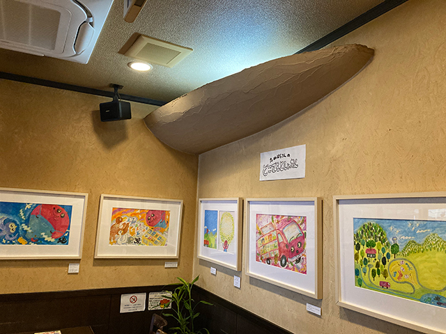 はやしますみ「たぬはらさんのどこでもとしょかん」（偕成社）原画展