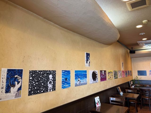 <!--7/7（火・七夕）～29（土）-->　「いしとぼく」（小寺卓矢・きくちちき／アリス館）絵本パネル展